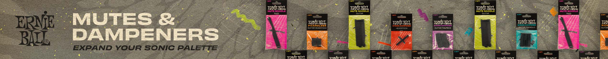 Mutes and Dampeners from Ernie Ball